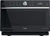 A black Whirlpool microwave oven is shown from the front. Anteprima dell’immagine prodotto