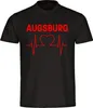 multifanshop Herren T-Shirt - Augsburg - Herzschlag, Produktbild-Vorschau 1