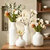 Ensemble de 4 vases en céramique blanche, idéal pour les Voir les images du produit 3