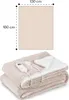 An image showing a folded electric blanket with dimensions indicated above it. Podgląd zdjęcia produktu