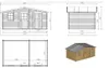 Abri de jardin en bois - 15m2 - 5x3m - Ep. 28mm - Couleur: Voir les images du produit 3