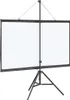 A white projection screen with a black tripod stand against a white background. Podgląd zdjęcia produktu