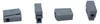Four different views of a gray electrical connector. Produktbild-Vorschau