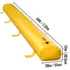 A yellow inflatable flood barrier is shown on a white background with dimensions indicated. Anteprima dell’immagine prodotto