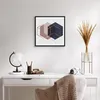 Gerahmtes Poster - Schwarzer Rahmen - Sechsecke Modern Gold Produktbild-Vorschau 6