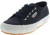 A single navy blue Superga sneaker with white laces and a white sole is shown against a white background. Produktbild-Vorschau