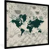 MuchoWow® MuchoWow® Gerahmtes Poster Weltkarte - Blumen - Produktbild-Vorschau 1