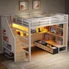 Łóżko piętrowe 140x200 cm z biurkiem, półkami, 2 Podgląd zdjęcia produktu 1