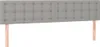 vidaXL Čela postele světle šedá 200x5x78/88 cm látka Náhled obrázku produktu 1