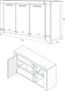 Dmora Credenza Amaculi 42x144x80h cm Bianco, Apertura Anteprima dell’immagine prodotto 3