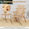 Chaise de jardin COSTWAY en bois, fauteuil de jardin Voir les images du produit 6