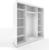 A white, empty wardrobe with shelves and a hanging rod. Produktbild-Vorschau