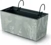 nabbi Plastový balkónový kvetináč DUC400EW 39,5 cm - sivý Náhľad obrázku produktu 7