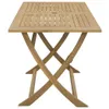 vidaXL Skladací záhradný stôl 120x70x75 cm z masívneho Náhľad obrázku produktu 5