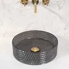 rea Waschbecken Schwarz Rund Glas Cristal, Ø35,5cm, Höhe Produktbild-Vorschau 2