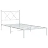 Bettgestell mit Kopfteil Metall Weiß 90x190 cm Produktbild-Vorschau 1