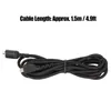 A black braided cable with USB-C and micro-USB connectors, coiled and tied with a black band. Text above indicates cable length. Produktbild-Vorschau