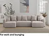 MEBLINI Schlafcouch mit Bettkasten - 312x142x73cm - Beige Produktbild-Vorschau 3