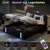 CDGlobal čalouněná postel 160x200cm úložný prostor s LED a Náhled obrázku produktu 4