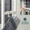 eluno Porte-serviettes sur pied en métal blanc mat avec Voir les images du produit 5