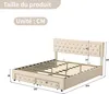 Doppelbett 180 x 200 cm mit Stauraum und Schubladen, Samt, Produktbild-Vorschau 4