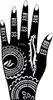 Henna Tattoo Schablone für die Linke Hand Produktbild-Vorschau 1