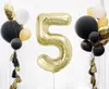 Balon foliowy, cyfra 5, złota, szampańska, 85 cm Podgląd zdjęcia produktu 2
