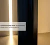A close-up of a modern furniture piece with a bright light source and a text overlay. Produktbild-Vorschau