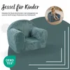 Mini-Kindersessel - Kindersessel aus Cord in Türkis Produktbild-Vorschau 4