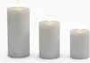 Relaxdays LED Kerzen, 3er Set, 3 Größen, flackernde Flamme, Produktbild-Vorschau 1