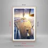 Gerahmtes Poster - Rahmen in heller Eiche - Segelboot Meer Produktbild-Vorschau 5