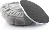 A close-up, studio shot of a gray, plush foot warmer with a white sole. Produktbild-Vorschau