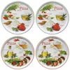 4er Set Pizzateller Napoli Green & Red Ø 33,8 cm Platte Produktbild-Vorschau 1