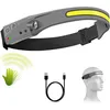 LED COB Sensor Stirnlampe Scheinwerfer Kopflampe USB Produktbild-Vorschau 9