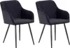 CLP 2er Set Esszimmerstuhl Shila schwarz Material Samt Produktbild-Vorschau 1