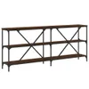 Konsolentisch Braun Eiche 180x30x75 cm Holzwerkstoff und Produktbild-Vorschau 6