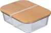 Brotdose / Brotzeitbox aus Borosilikatglas mit Bambusdeckel Produktbild-Vorschau 1