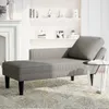 vidaXL Chaiselongue mit Kissen Hellgrau Cordstoff Produktbild-Vorschau 2