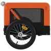 vidaXL Cani da Rimorchio per Biciclette Arancione e Nero Anteprima dell’immagine prodotto 7