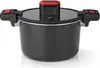 GOURMETmaxx Energiespartopf Aluminium 5,8l - schwarz/rot Produktbild-Vorschau 1