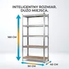IvoQ Regał magazynowy – 180 x 90 x 40 cm – 5 regulowanych Podgląd zdjęcia produktu 4