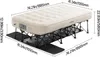 An inflatable bed with a metal support frame and skis underneath. Podgląd zdjęcia produktu
