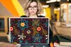 MuchoWow® Laptop Aufkleber Sticker Cover Blumen - Rot - Produktbild-Vorschau 5