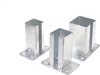 Three metal post bases are shown against a white background. Podgląd zdjęcia produktu