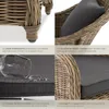 4 fauteuils en rotin avec structure en aluminium, coussins Voir les images du produit 5