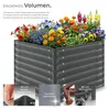 tectake Hochbeet Salvia verzinkter Stahl 80x80x62cm 380L Produktbild-Vorschau 3