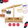 KOTARBAU® Sandkasten mit Dach 120x120 cm Holz mit Abdeckung Produktbild-Vorschau 7