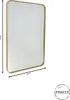 Miroir Fragix Boston rectangulaire - doré - cadre Voir les images du produit 5