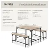 tectake® Sitzgruppe Bolton 3-teilig Industrial Style Produktbild-Vorschau 5