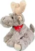 A plush toy moose wearing a red bandana sits on a white background. Produktbild-Vorschau